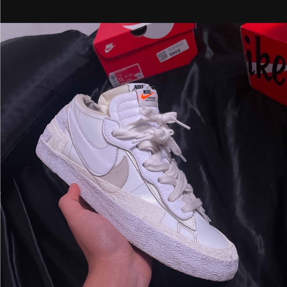 Nike X Sacai blazer low patent leather.